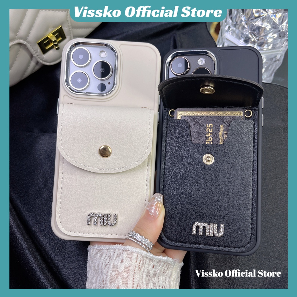 เคสโทรศัพท์มือถือหนัง พร้อมช่องใส่บัตร หรูหรา สําหรับ iPhone 15 Pro Max 7P 8P X XS XsMax 11 12 13 14 15 Pro Max
