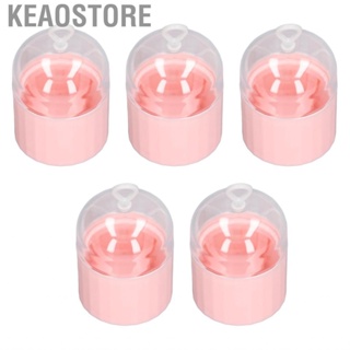 Keaostore Clear Makeup Sponge Case  Transparent Pink Versatile Plastic Holder Hanging Handle for Jewelry