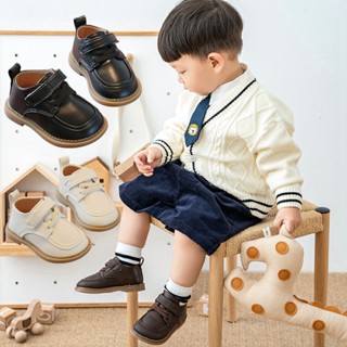 รองเท้าหนัง Pu นิ่ม เป็นทางการ สีดํา สีน้ําตาล สไตล์วินเทจ แ…