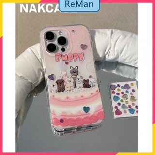 เคสโทรศัพท์มือถือ ลายการ์ตูนสุนัขน่ารัก สองชั้น สําหรับ Apple Iphone 14Promax 13 12 14Promax 14plus 13 12pro 12 11 pro max Xr Xs max 7 8 Plus 13 pro max 13 12 12pro 11promax