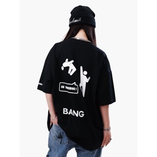 เสื้อยืดแขนสั้น พิมพ์ลาย BANG BANG "NO TOUCHING" แฟชั่นสําหรับผู้ชาย