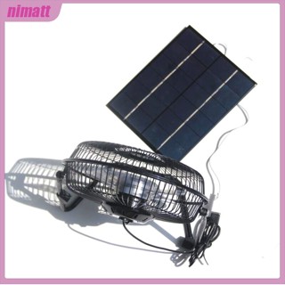 Ni พัดลมระบายอากาศ พลังงานแสงอาทิตย์ 8 นิ้ว 5.2w 6v Usb สําหรับบ้าน กลางแจ้ง