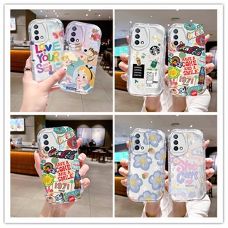 เคส oppo a95 เคส oppo a74 เคสโทรศัพท์มือถือแบบใส ลายครีม สําหรับ oppo a74 a95