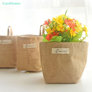 &lt;Cardflower&gt; ตะกร้าผ้าฝ้าย ผ้าลินิน สําหรับใส่เครื่องสําอาง ของใช้จิปาถะ ตกแต่ง ลดราคา