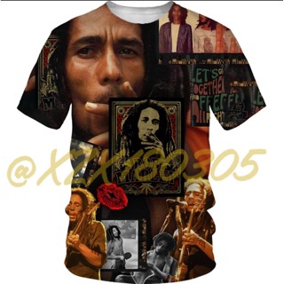 (ทั้งหมดในสต็อก Xzx180305)Bob Marley Buffalo Soldier เสื้อเชิ้ต ลายเดรดล็อก สไตล์วินเทจ 3D 07