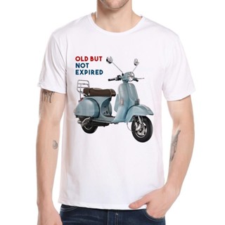 ขายดี เสื้อยืดลําลอง แขนสั้น พิมพ์ลายรถจักรยานยนต์ Vespa สไตล์อิตาลี สกูตเตอร์ แฟชั่นสําหรับผู้ชาย 578101