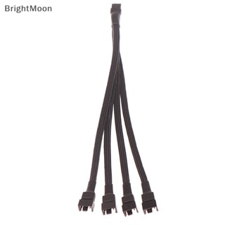 Brightmoon สายเคเบิลอะแดปเตอร์แยกพัดลม 4pin 1 เป็น 1 2 3 4 สําหรับคอมพิวเตอร์ CPU PC 1 ชิ้น