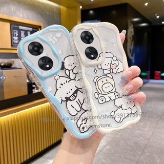 เคสโทรศัพท์มือถือ TPU นิ่ม ปิดด้านหลัง ป้องกันเลนส์ ลายการ์ตูนลูกสุนัข แวววาว สําหรับ OPPO Reno8 T Reno8 Z Pro Reno7 Z Pro Reno6 5 4 4G 5G เคส Phone Case