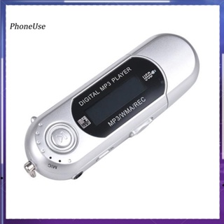 Phoneuse เครื่องเล่นเพลง MP3 วิทยุ FM ดิจิทัล หน้าจอ LCD 13 นิ้ว การ์ด TF USB 20 แบบพกพา