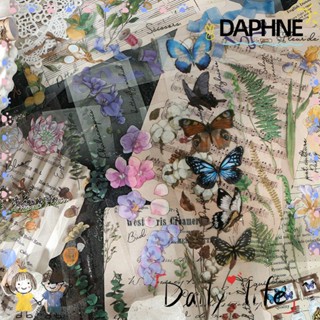 DAPHNE Romantic Decorative Sticker Vintage Scrapbooking PET Sticker Transparent Waterproof Photo Album Journal Diary Notes Decals