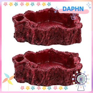 Daphs ถาดให้อาหารสัตว์เลื้อยคลาน เต่า เรซิ่น ทําความสะอาดง่าย ไม่เสียรูป สําหรับสัตว์เลี้ยง