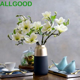 Allgoods ดอกแมกโนเลีย สามหัว ดอกไม้ปลอม สําหรับตกแต่งบ้าน งานแต่งงาน