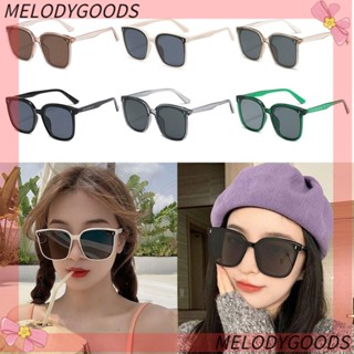 Melodg แว่นตากันแดด UV400 ทรงสี่เหลี่ยม ขนาดใหญ่ สีดํา สไตล์วินเทจ สําหรับผู้หญิง และผู้ชาย Y2K