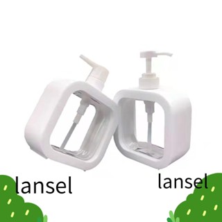 Lansel เครื่องจ่ายสบู่เหลว พลาสติกใส กันน้ํา สีขาว เติมได้ สําหรับห้องครัว 2 ชิ้น