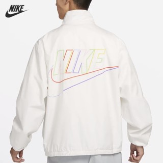 【พร้อมส่ง】ของแท้ 100% Nike เสื้อแจ็กเก็ต ปักลายโลโก้ กันลม ขนาดใหญ่ สําหรับผู้ชาย