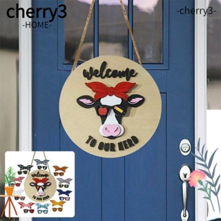 Cherry3 ที่แขวนประตู ลายวัว สะดุดตา แบบเปลี่ยน สําหรับวันวาเลนไทน์ 10 ชิ้น