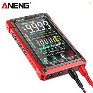 Aneng เครื่องทดสอบมัลติมิเตอร์ดิจิทัล 9999 แอมป์โอห์ม แรงดันไฟฟ้า DC AC ชาร์จได้ กันไฟไหม้