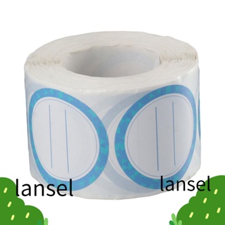 LANSEL สติกเกอร์ฉลาก ทรงกลม มีกาวในตัว 2 นิ้ว สีฟ้า ลอกออกได้ สําหรับติดตกแต่งโรงเรียน 500 ชิ้น