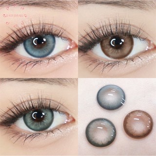 Easysmall คอนแทคเลนส์สีมัสตาร์ด สําหรับดวงตา คอนแทคเลนส์รายปี ขนาดใหญ่ สวยหรู องศา ตามใบสั่งแพทย์