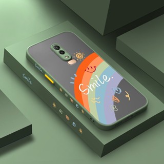 สําหรับ Oneplus 6 6T 7 Pro 7T Pro 5 5T เคสการ์ตูน สายรุ้ง หน้ายิ้ม บาง กันกระแทก เคสโทรศัพท์แข็ง ขอบซิลิโคน รูปแบบการป้องกัน