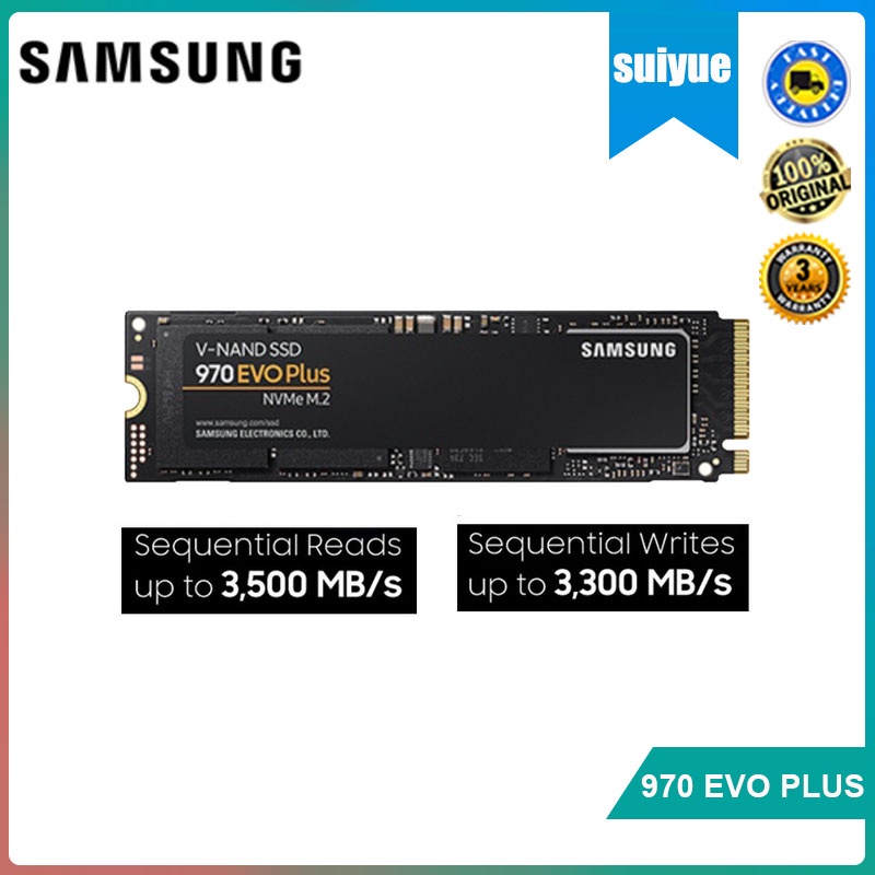 โซลิดสเตทไดรฟ์ ภายใน Samsung 970 EVO Plus 500GB 1TB 2TB NVMe M.2