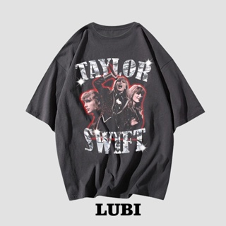 เสื้อยืดคอกลมเสื้อยืดโอเวอร์ไซซ์ Taylor Swift สไตล์วินเทจ S-5XL