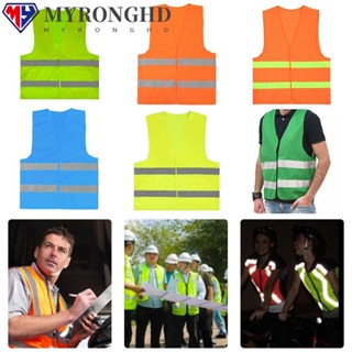 Myronghd เสื้อกั๊กสะท้อนแสง เพื่อความปลอดภัย สําหรับขี่จักรยาน