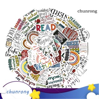 Chunrong สติกเกอร์ใส กันน้ํา พิมพ์ลาย ลอกออกได้ สําหรับติดตกแต่ง 50 ชิ้น