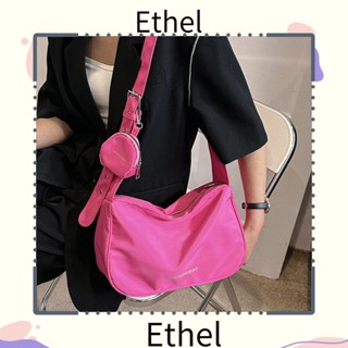 Ethel1 กระเป๋าสะพายข้าง ผ้าไนล่อน กันน้ํา น้ําหนักเบา จุของได้เยอะ พร้อมซิป สําหรับผู้หญิง 2023