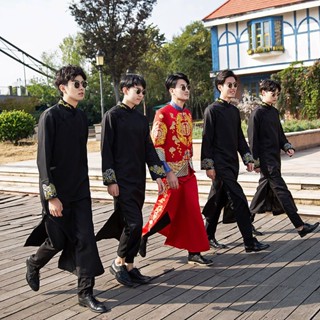 เสื้อโค้ท สไตล์จีน สําหรับเจ้าบ่าว งานแต่งงาน
