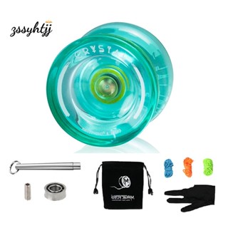 Magicyoyo K2P โยโย่ตอบสนอง ABS สําหรับเด็ก ผู้เริ่มต้น โยโย่ พร้อมถุงมือ ดึงเชือกสั้น สีเขียว