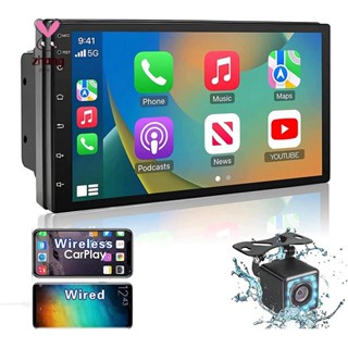 เครื่องเล่นวิทยุ สเตอริโอ Carplay Android 2+32G หน้าจอสัมผัส 7 นิ้ว บลูทูธ ตัวรับสัญญาณ FM กล้อง ลิงค์กระจก GPS สําหรับรถยนต์