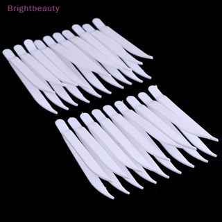 Brightbeauty แหนบพลาสติก ขนาดเล็ก แบบใช้แล้วทิ้ง สําหรับทําเครื่องประดับ 20 ชิ้น