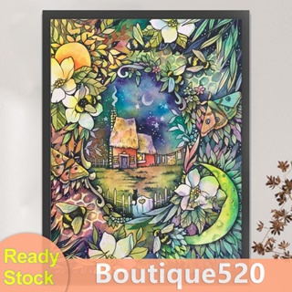 ชุดปักครอสสติตช์ ผ้าฝ้าย พิมพ์ลายการ์ตูนกระท่อม 11CT [boutique520.th]