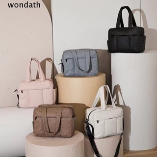 Wonda กระเป๋าเดินทาง Duffel, Weekender กระเป๋าไนล่อน Puffer ยิมกระเป๋าถือแบบพกพาที่มีช่องรองเท้าความจุขนาดใหญ่ Quilted กระเป๋าเดินทาง