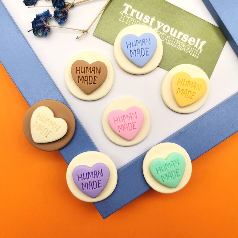 อุปกรณ์เรซิ่น Love Heart Word Brand วัสดุฝ้าหลายสีอุปกรณ์เสริมผม DIY วัสดุ