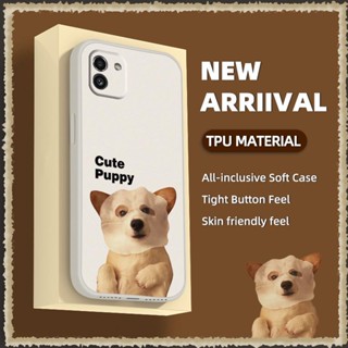 cute Solid color Phone Case For Samsung Galaxy A03 Global/SM-A035F Simplicity Anti-fall Cartoon Lens bump protection