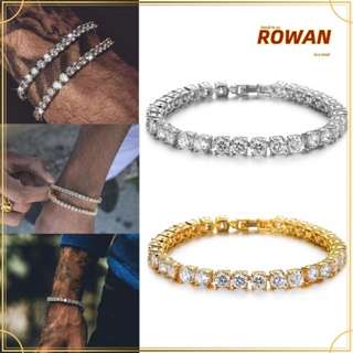 Rowans สร้อยข้อมือ หรูหรา แวววาว แฟชั่น สร้อยข้อมือฮิปฮอป