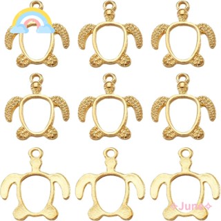 June จี้เรซิ่น รูปเต่า โลหะผสม สีทอง 20 ชิ้น
