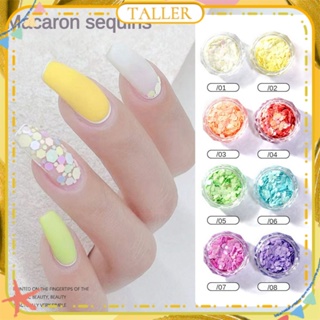✧Ready Stcok Nail Art Macaron Sequins Jewelry Fairy Colorful Japanese Hexagonal Candy Sequins Nail Decoration Manicure Tool For Nail Shop 8 Colors TALLER