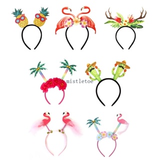 Mis ผ้าโพกศีรษะ สําหรับ Luau Headwear Tropical Flamingo Hawaii Party สําหรับตลาดแผงขายของ