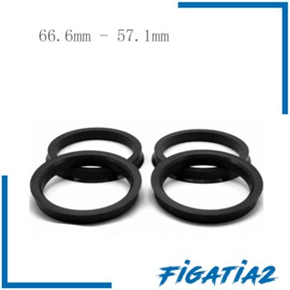 [Figatia2] สเปเซอร์ดุมล้อ สเปเซอร์เซนทริก 66.6 มม. - 57.1 มม. สีดํา 4 ชิ้น