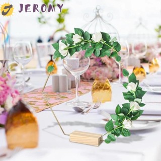 Jeromy ห่วงโลหะ รูปดอกไม้ สีทอง สร้างสรรค์ สําหรับตกแต่งโต๊ะงานแต่งงาน ปาร์ตี้คริสต์มาส 1 ชิ้น