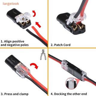 [largelook] สายเคเบิลเชื่อมต่อไฟฟ้า 2 Pin กันน้ํา สําหรับรถยนต์ 10 ชิ้น