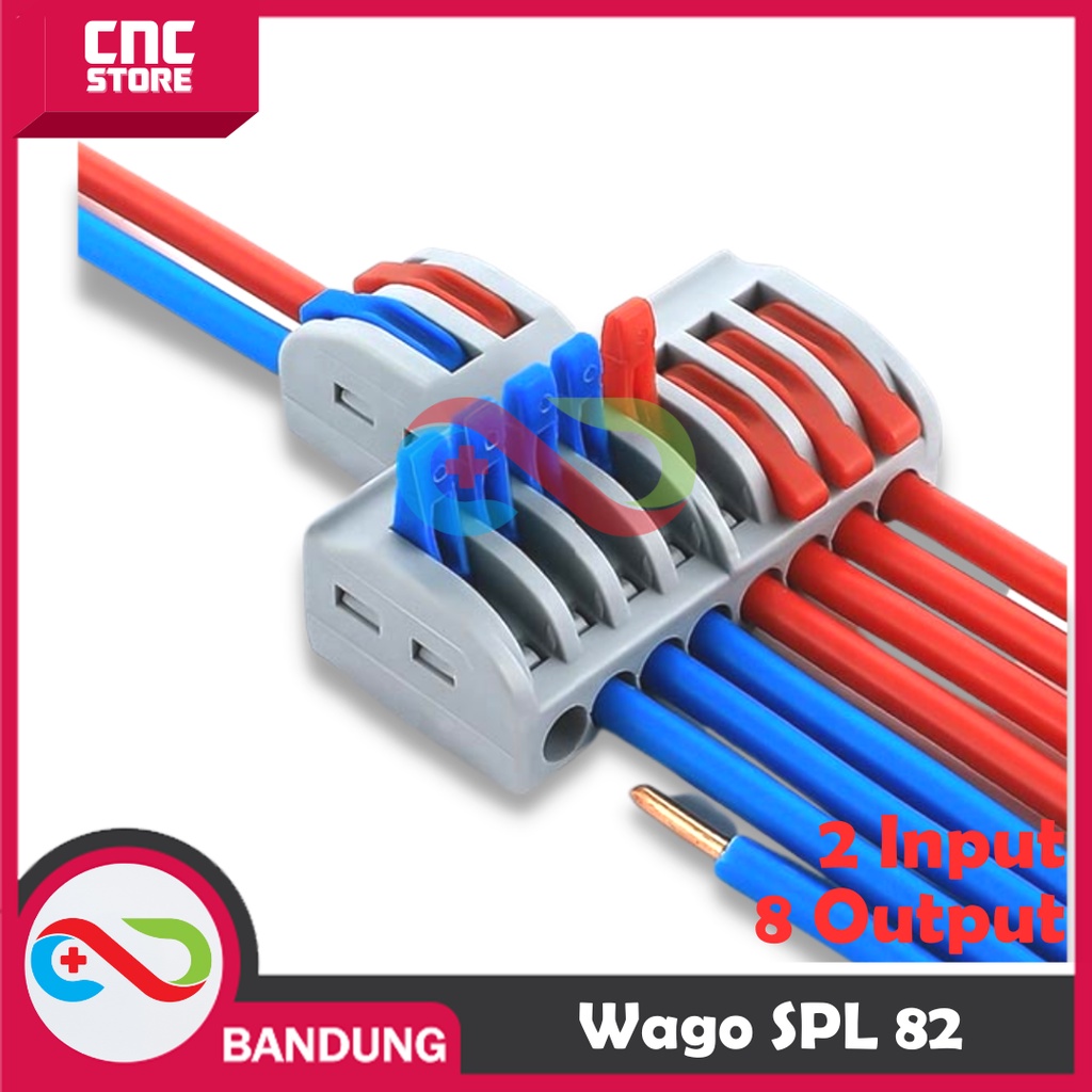 2 ถึง 8 BRANCH TERMINAL SPLITTER CONNECTOR CABLE 2-8 LT 422 WAGO SPL 82 WAGO