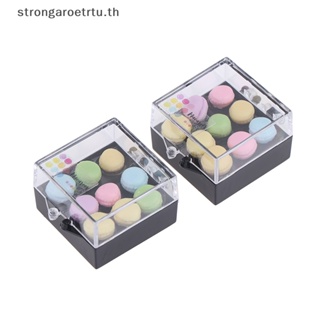 Strongaroetrtu ขนมขบเคี้ยว มาการองจิ๋ว 1:12 สําหรับตกแต่งบ้านตุ๊กตา 1 ชุด