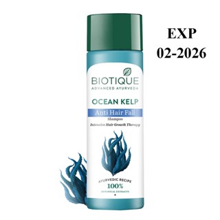 BIOTIQUE Anti Hair Fall - Ocean Kelp, Shampoo, Intensive Hair Regrowth Treatment, ลดผมขาดร่วง เร่งผมยาว  190ml