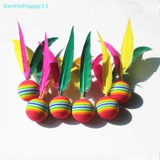 Gentlehappy ลูกขนไก่จีน Jianzi หลากสี สําหรับเล่นฟิตเนส 1 5 ชิ้น