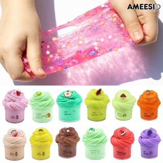 Ameesi ของเล่นสไลม์ 70 มล. ปุยนุ่ม ป้องกันการฉีกขาด เมฆ สไลม์ เนย ของเล่นตะกอน เพื่อความผ่อนคลาย