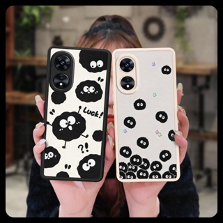 personality Silica gel Phone Case For OPPO A97 5G Cartoon luxurious heat dissipation leather simple texture funny soft shell